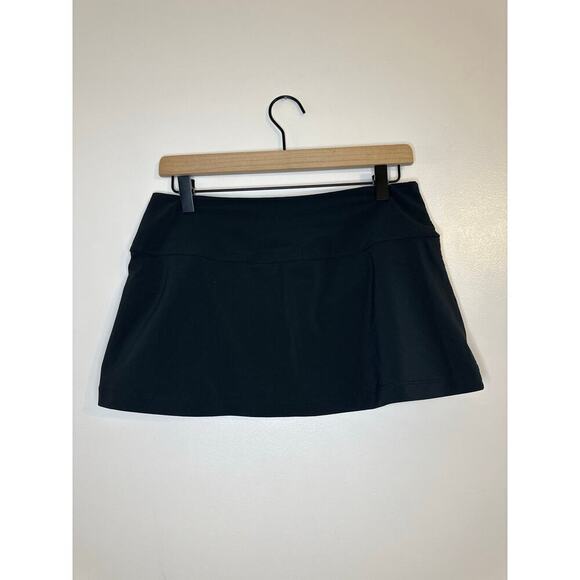 Nike Womens Dri-Fit Black Tennis Golf Pickleball Skort 7" Faux Wrap Size Medium - Picture 2 of 9